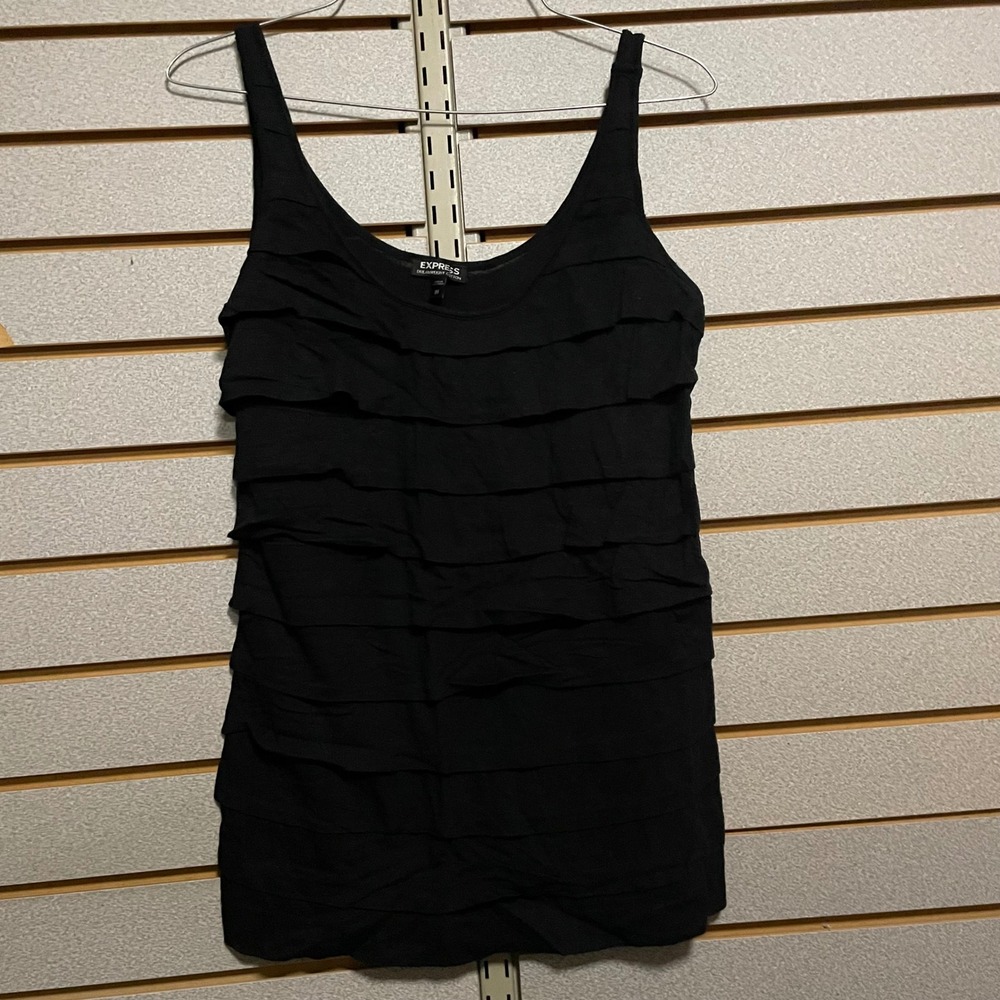 EXPRESS Black Tiered Ruffle‎ Tank Dress Women's Size M